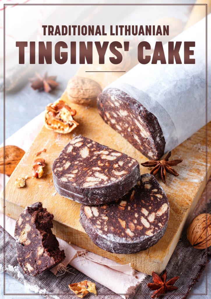 Traditional Eastern-European Tinginys cake 