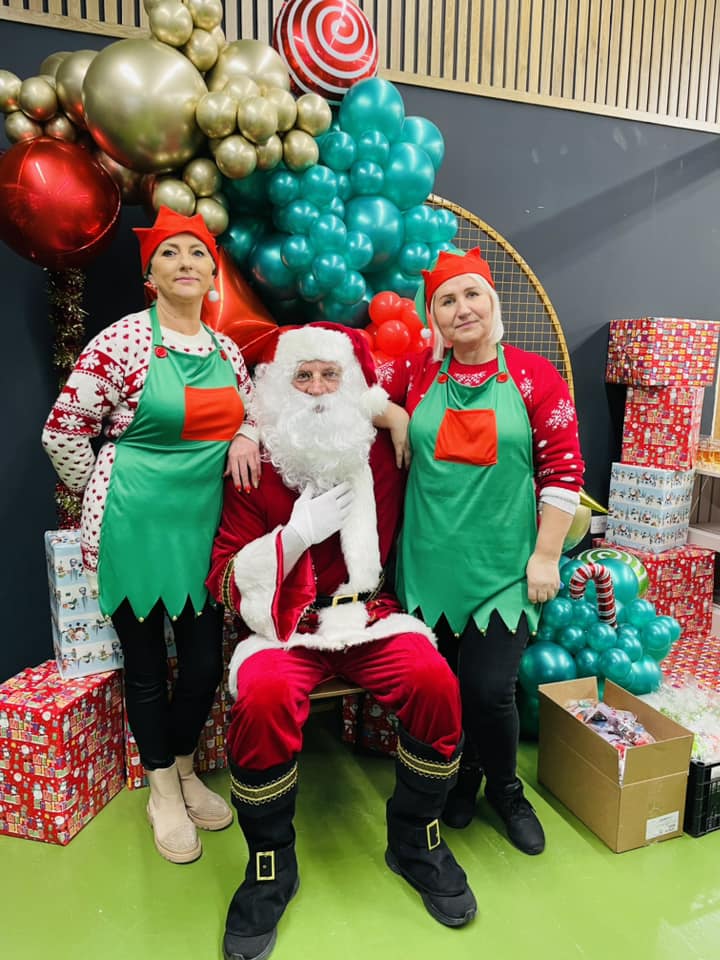Santa with Home Food employees 