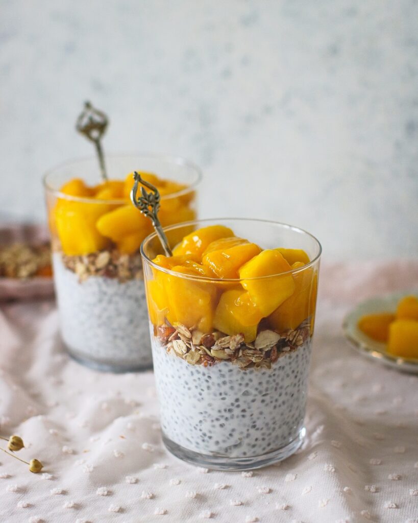 chia pudding in a glass 